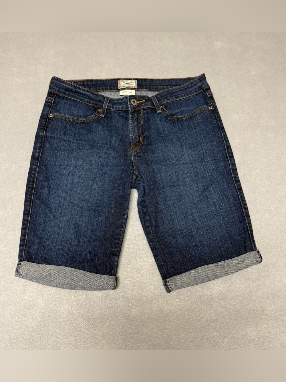 Levi’s Dark Blue Denim 545 Bermuda Shorts - Women size 8